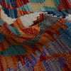 Multi Color ful Flat-Weave Wool Kilim Runner 2' 6" x 6' 3" ft / 76 x 190 cm - No. P37069