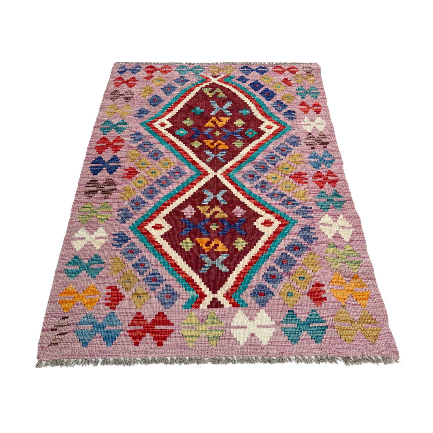 Handmade Vegetable Kelim 2' 7" x 4' 3" ft / 80 x 129 cm - No. P37070