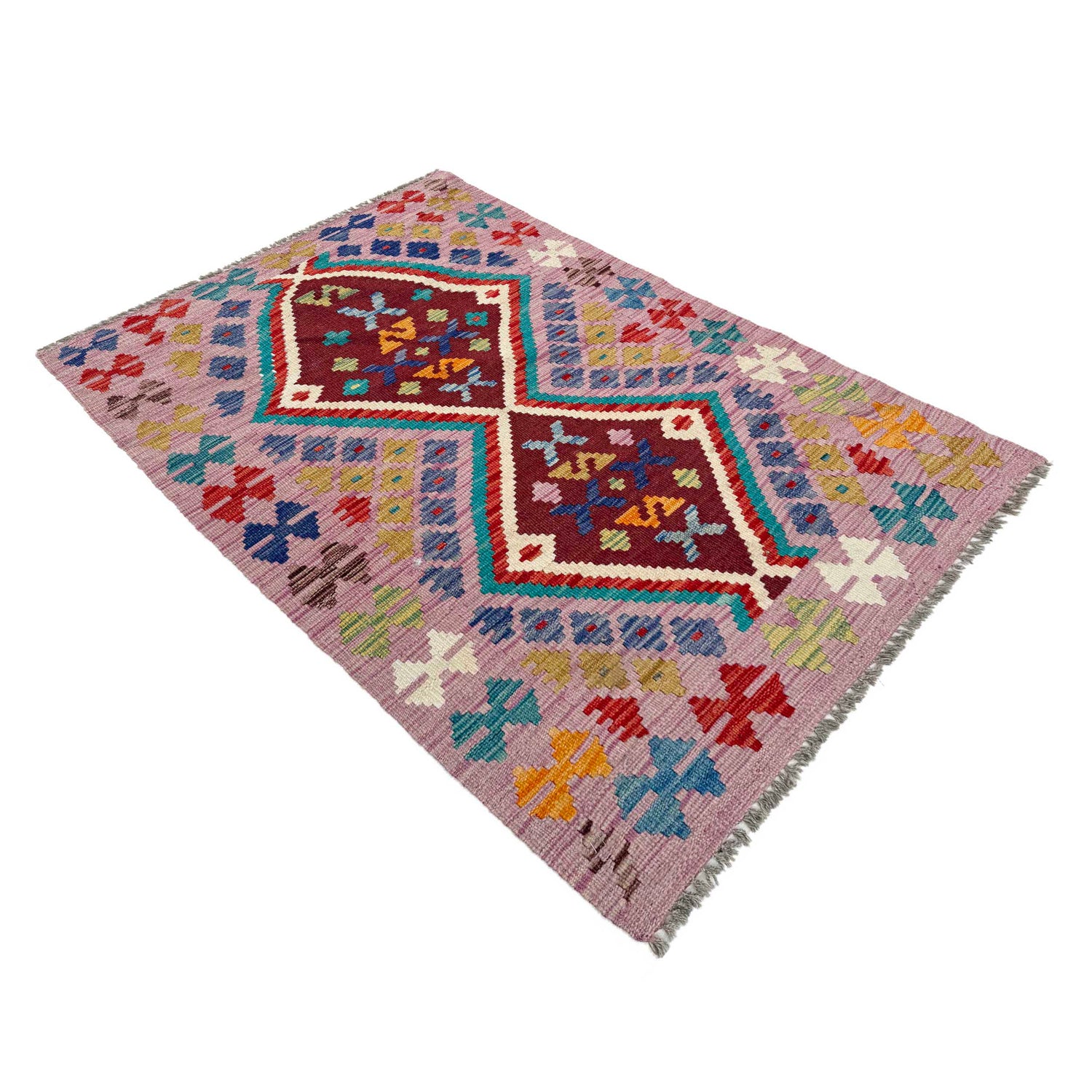 Handmade Vegetable Kelim 2' 7" x 4' 3" ft / 80 x 129 cm - No. P37070