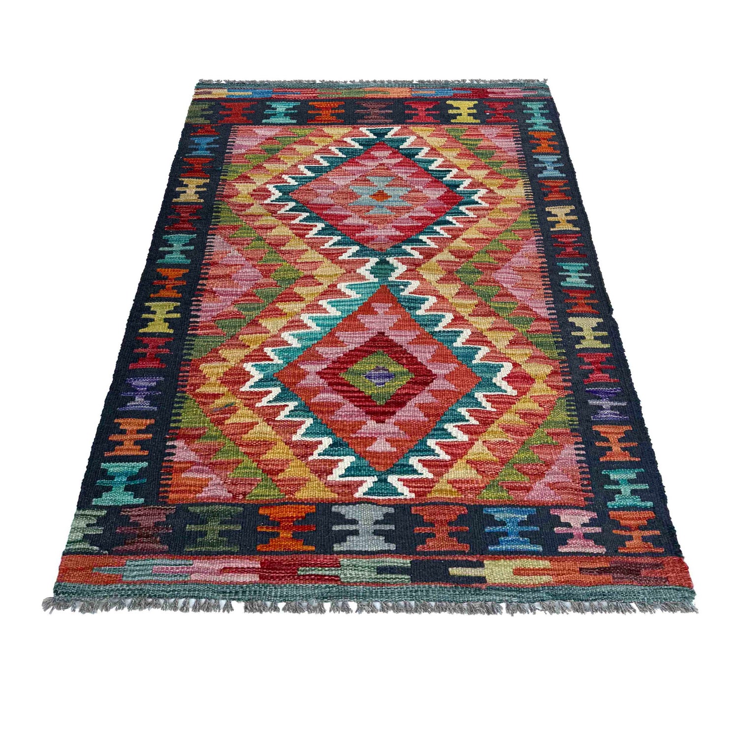Handmade Vegetable Kelim 2' 5" x 4' 0" ft / 73 x 122 cm - No. P37072