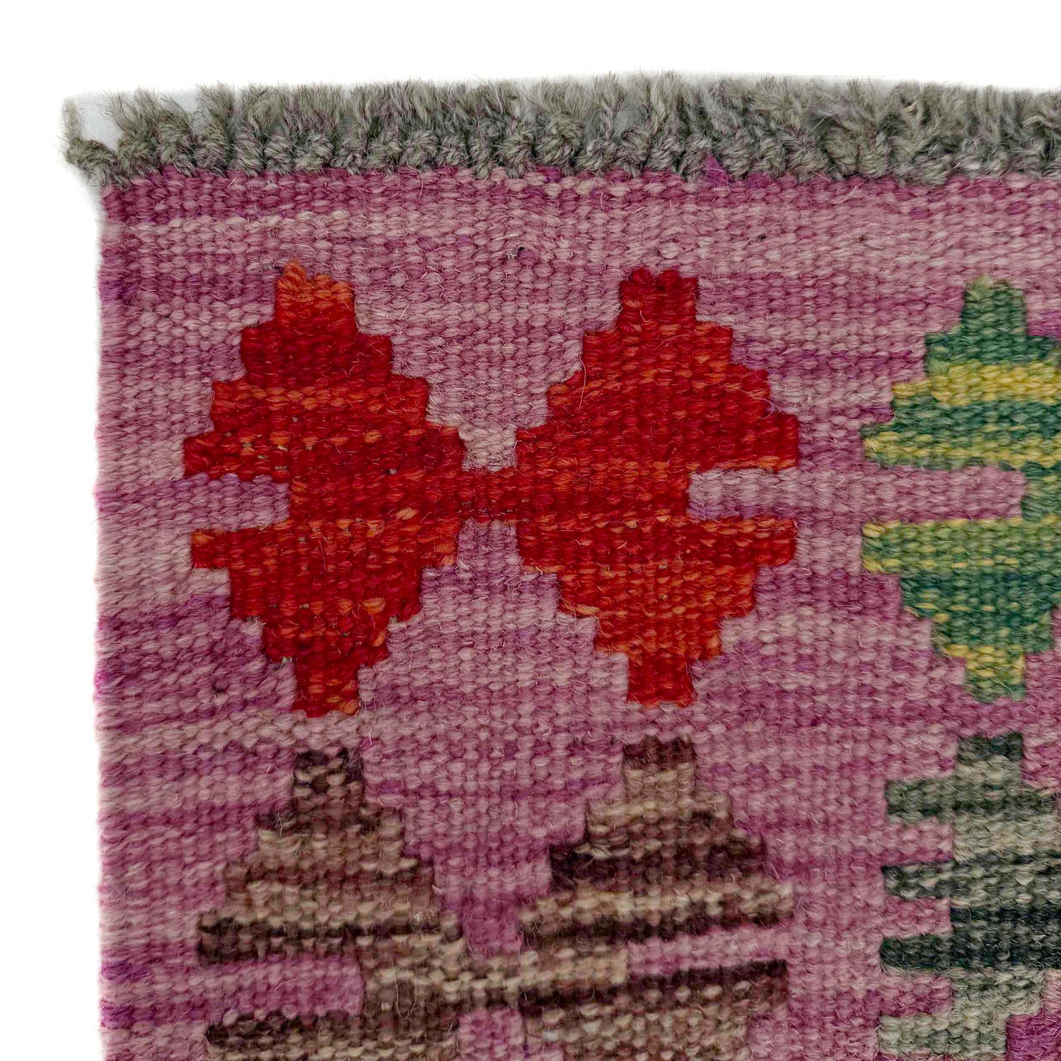 Hand Knotted Afghan Style Kilim 2' 7" x 3' 11" ft / 80 x 120 cm - No. P37073