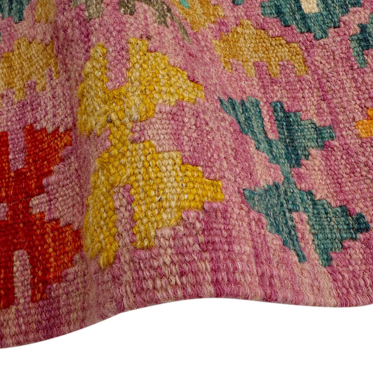Hand Knotted Afghan Style Kilim 2' 7" x 3' 11" ft / 80 x 120 cm - No. P37073