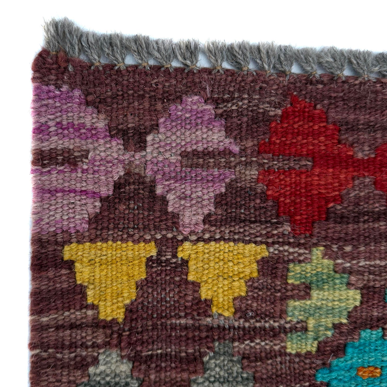 Hand Knotted Afghan Style Kilim 2' 7" x 3' 11" ft / 79 x 120 cm - No. P37075