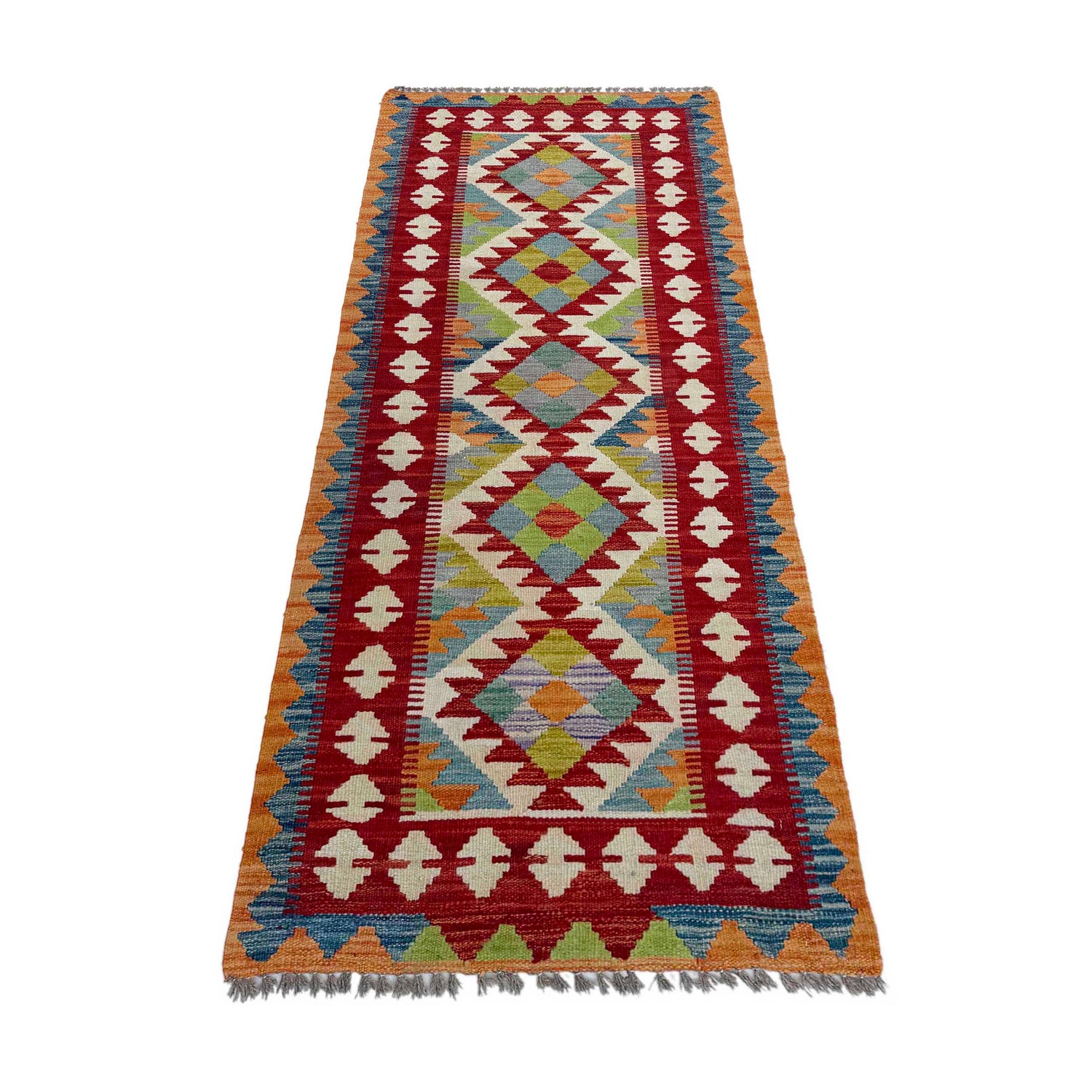 Short Chobi Kilim Runner 2' 5" x 6' 6" ft / 74 x 197 cm - No. P37082
