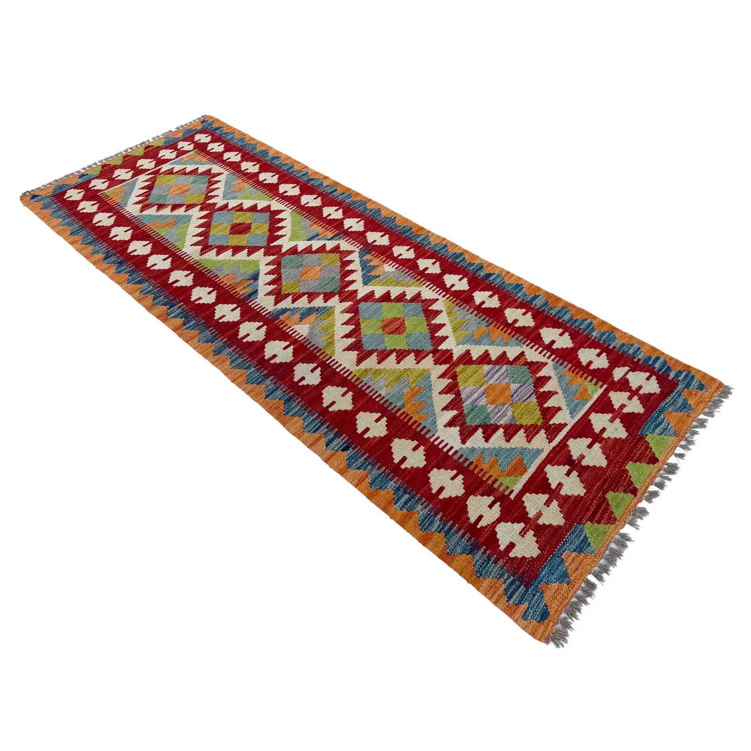 Short Chobi Kilim Runner 2' 5" x 6' 6" ft / 74 x 197 cm - No. P37082