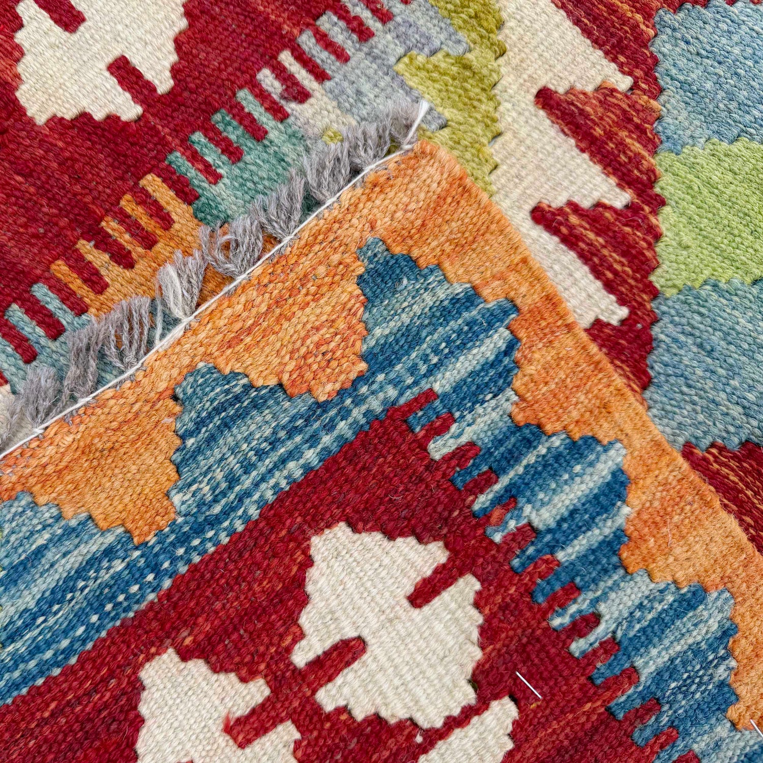 Short Chobi Kilim Runner 2' 5" x 6' 6" ft / 74 x 197 cm - No. P37082