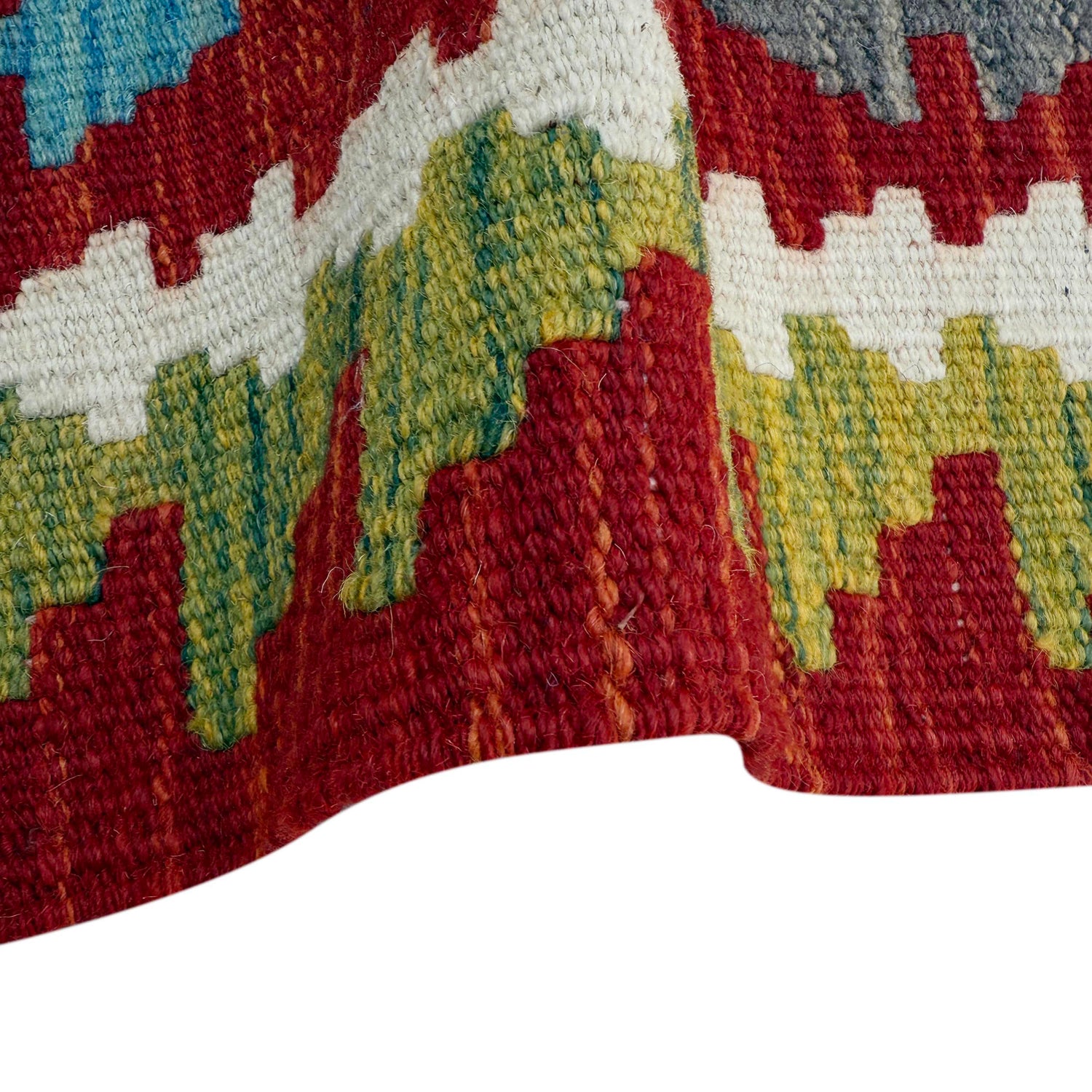 Hand Knotted Afghan Style Kilim Runner 2' 4" x 6' 9" ft / 70 x 207 cm - No. P37088