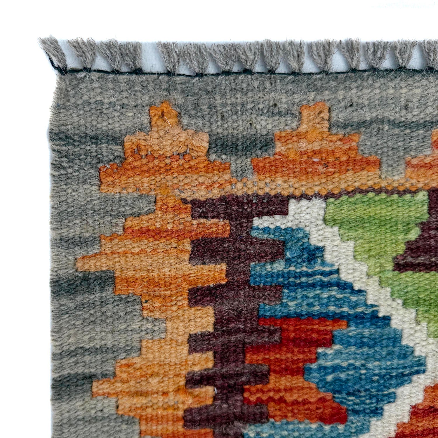 Handmade Turkish Design Wool Kilim Runner 2' 9" x 6' 4" ft / 83 x 194 cm - No. P37090