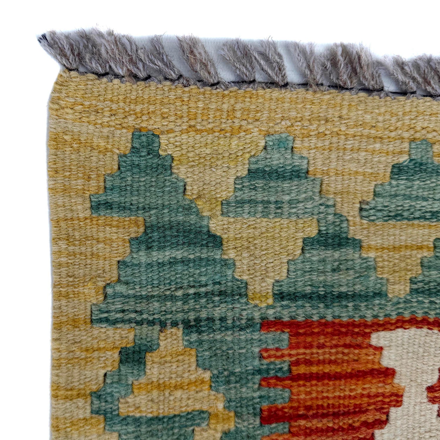 Hand Knotted Flatweave Kilim Runner 2' 7" x 6' 1" ft / 80 x 186 cm - No. P37095