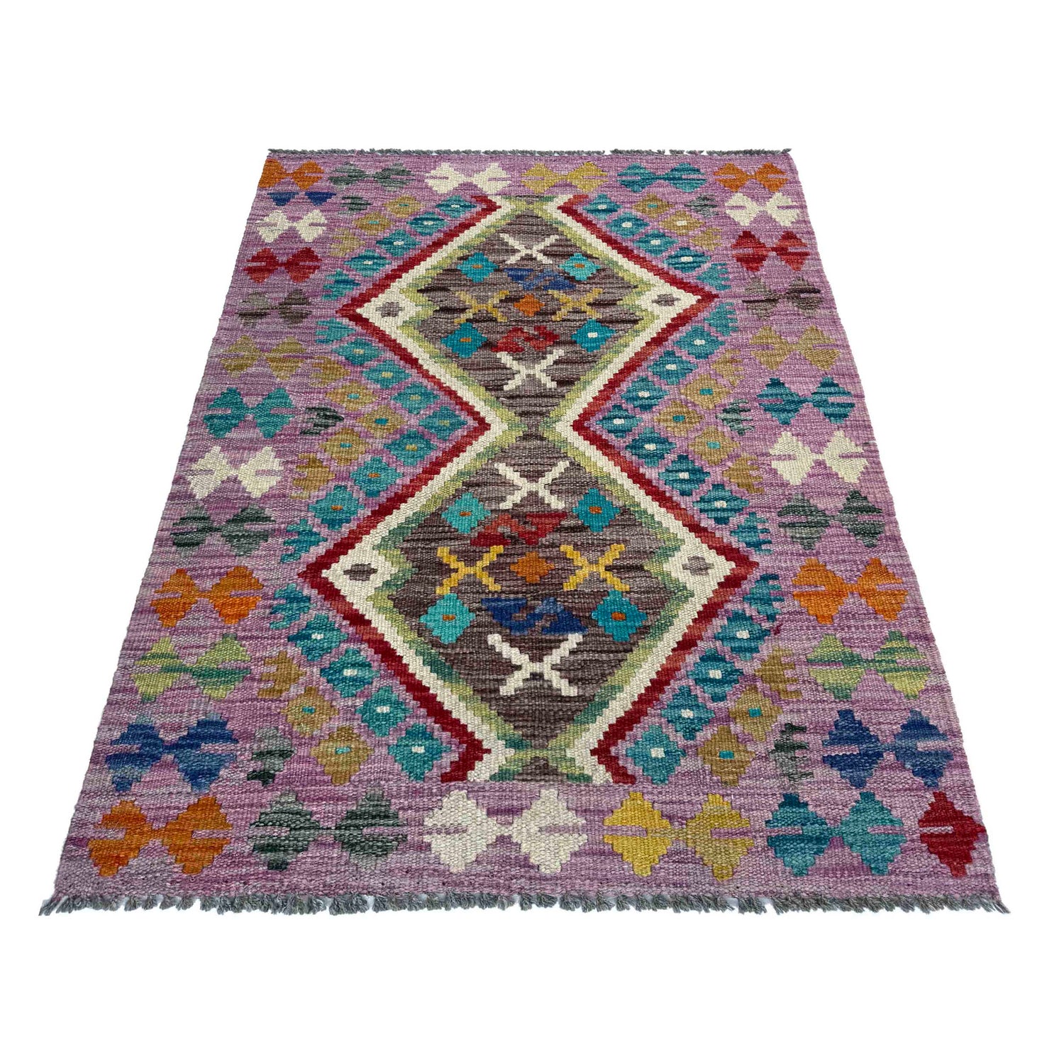 Hand Knotted Flatweave Kilim 2' 7" x 3' 11" ft / 79 x 119 cm - No. P37098
