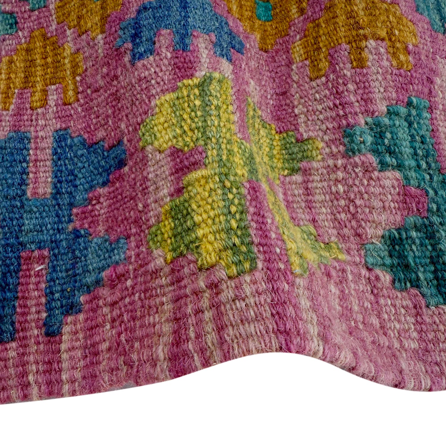 Handmade Afghan Vegetable Kilim 2' 10" x 3' 10" ft / 86 x 118 cm - No. P37099