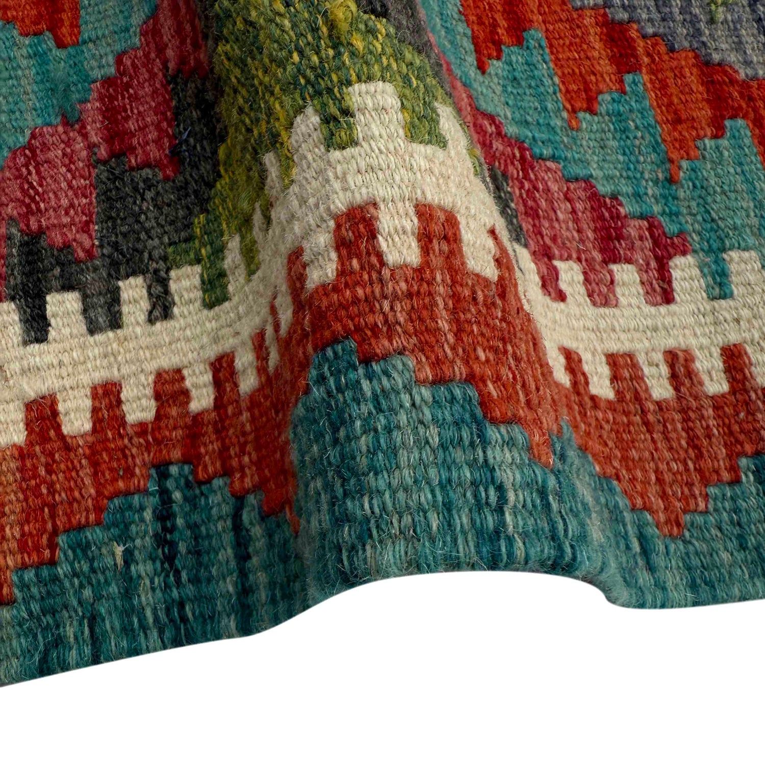 Hand Woven Wool Kelim 2' 10" x 4' 0" ft / 86 x 122 cm - No. P37107