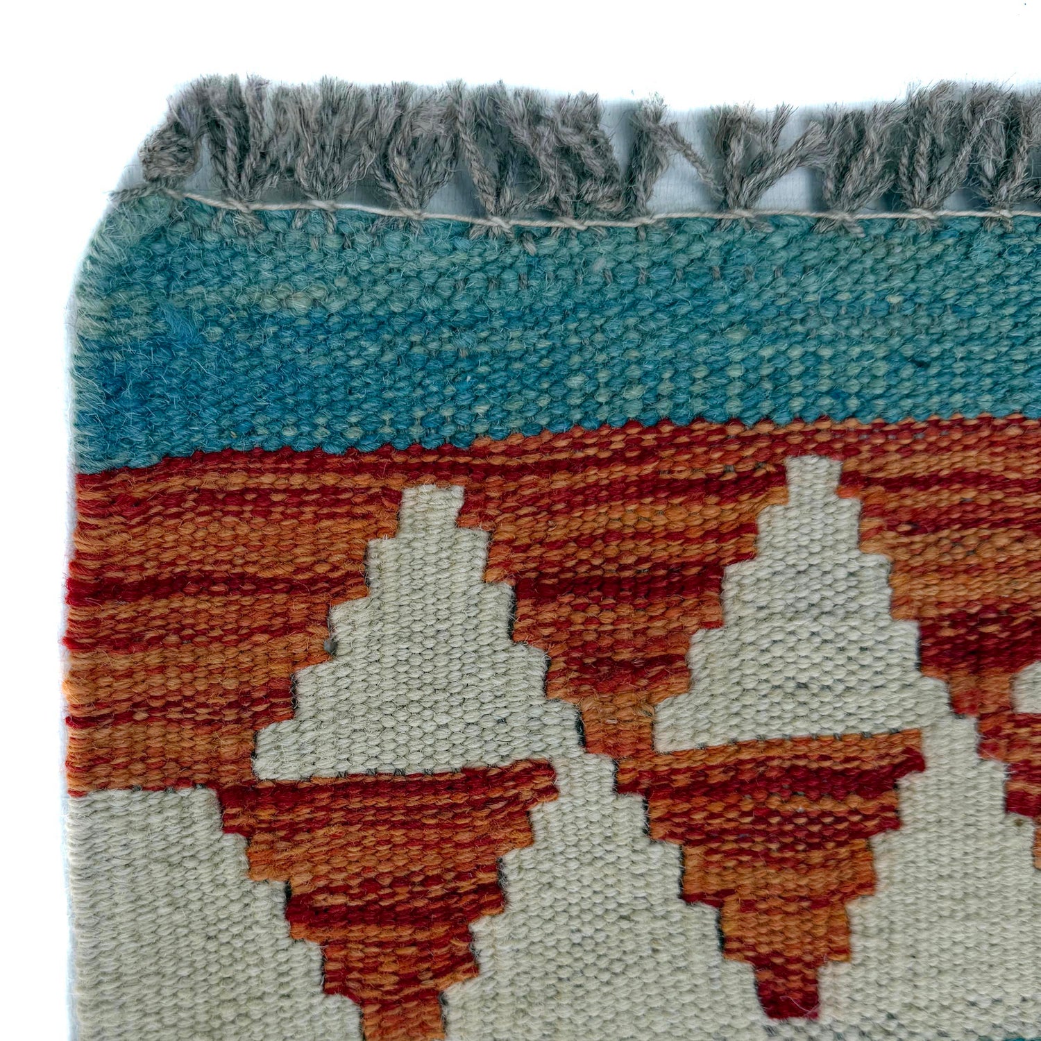 Hand Made Afghan Kilim Runner 2' 4" x 6' 11" ft / 72 x 211 cm - No. P37114