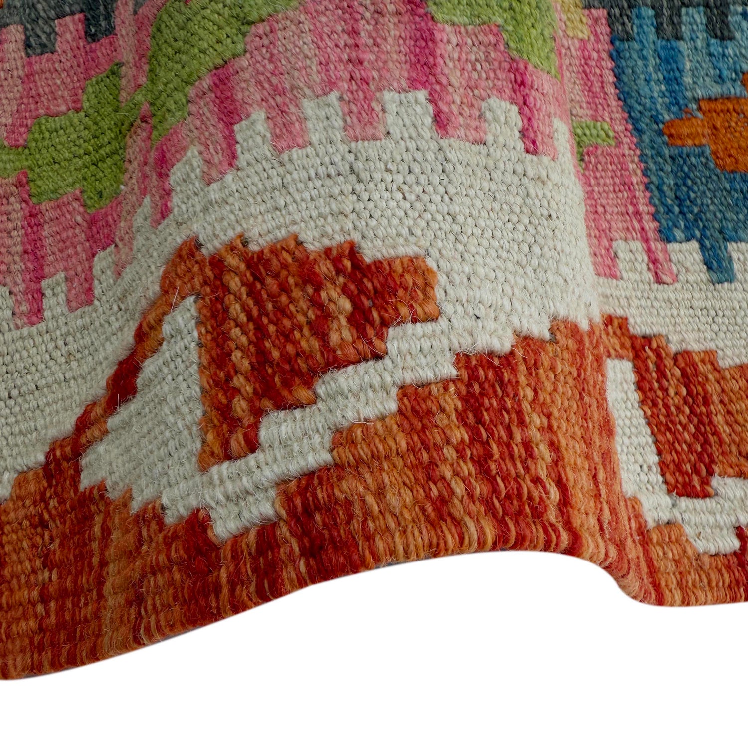 Hand Made Afghan Kilim Runner 2' 4" x 6' 11" ft / 72 x 211 cm - No. P37114