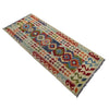 Multi Color ful Flat-Weave Wool Kilim Runner 2' 6" x 6' 5" ft / 75 x 196 cm - No. P37117