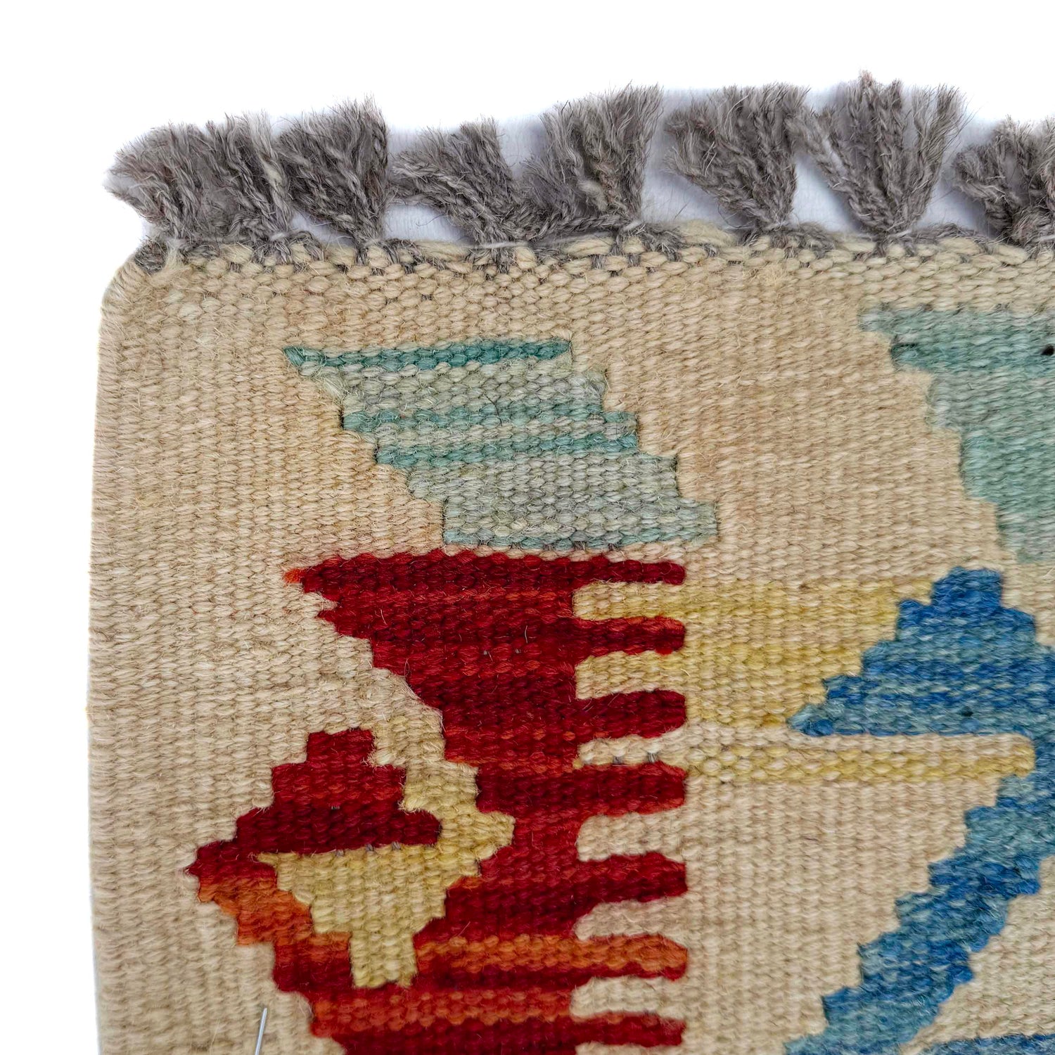 Multi Color ful Flat-Weave Wool Kilim Runner 2' 6" x 6' 5" ft / 75 x 196 cm - No. P37117