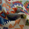 Multi Color ful Flat-Weave Wool Kilim Runner 2' 6" x 6' 5" ft / 75 x 196 cm - No. P37117