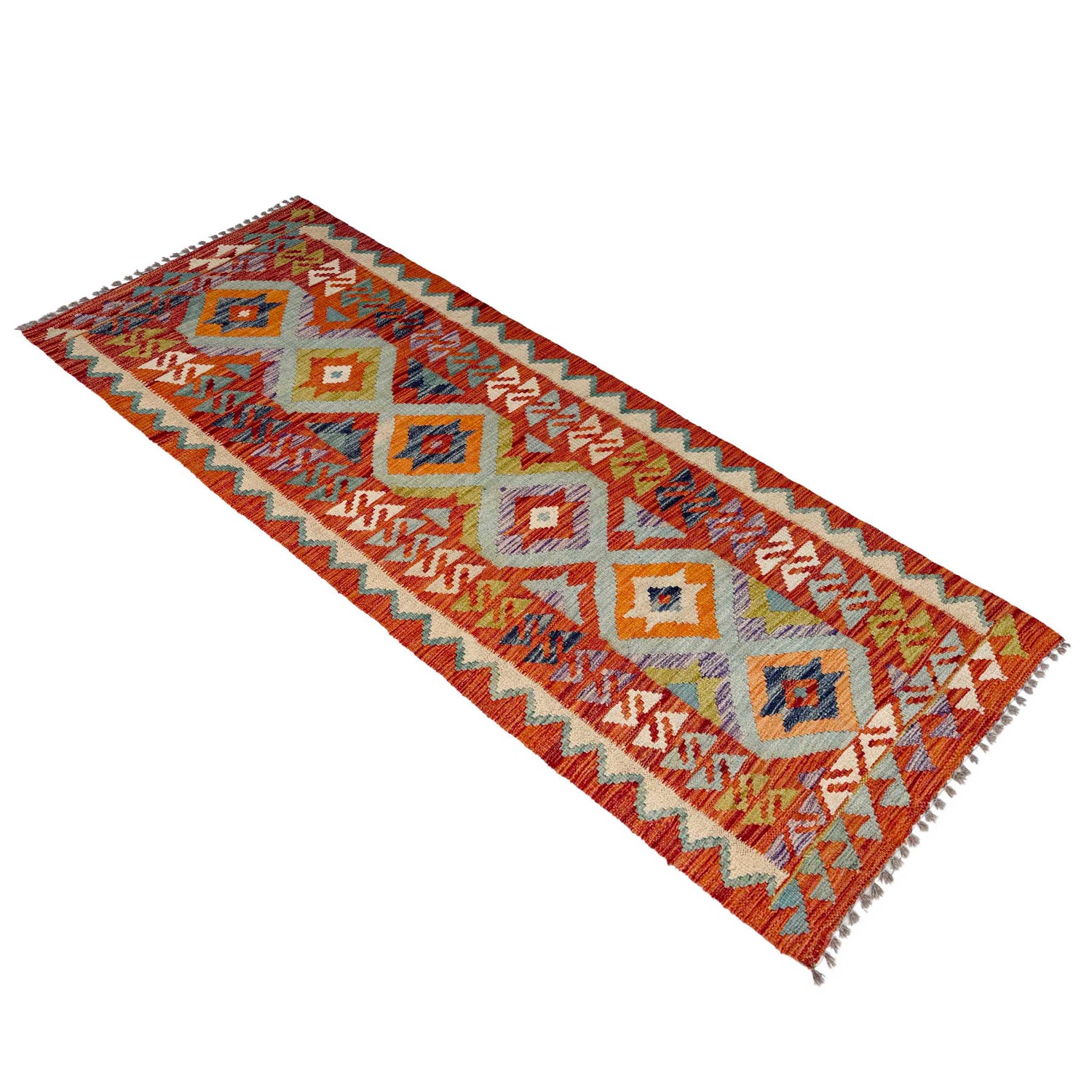 Short Kilim Runner 2' 6" x 6' 8" ft / 75 x 204 cm - No. P37121