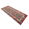 Multi Color ful Flat-Weave Wool Kilim Runner 2' 6" x 6' 7" ft / 75 x 200 cm - No. P37123