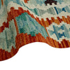 Multi Color ful Flat-Weave Wool Kilim Runner 2' 6" x 6' 7" ft / 75 x 200 cm - No. P37123