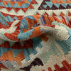 Multi Color ful Flat-Weave Wool Kilim Runner 2' 6" x 6' 7" ft / 75 x 200 cm - No. P37123