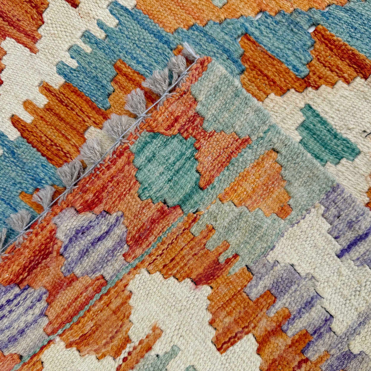Handmade Vegetable Kilim Runner 2' 5" x 6' 7" ft / 74 x 200 cm - No. P37124