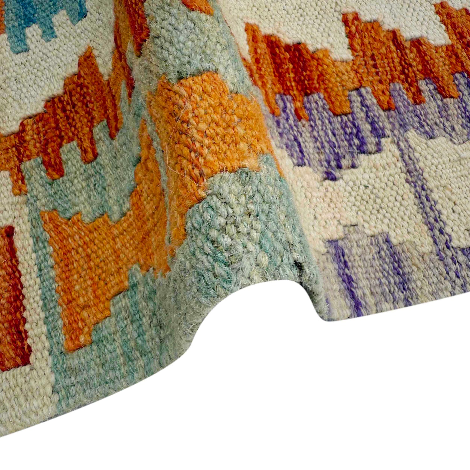 Handmade Vegetable Kilim Runner 2' 5" x 6' 7" ft / 74 x 200 cm - No. P37124