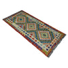 Hand Knotted Afghan Style Kilim Runner 2' 6" x 6' 8" ft / 76 x 203 cm - No. P37125