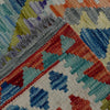 Hand Knotted Afghan Style Kilim Runner 2' 6" x 6' 8" ft / 76 x 203 cm - No. P37125