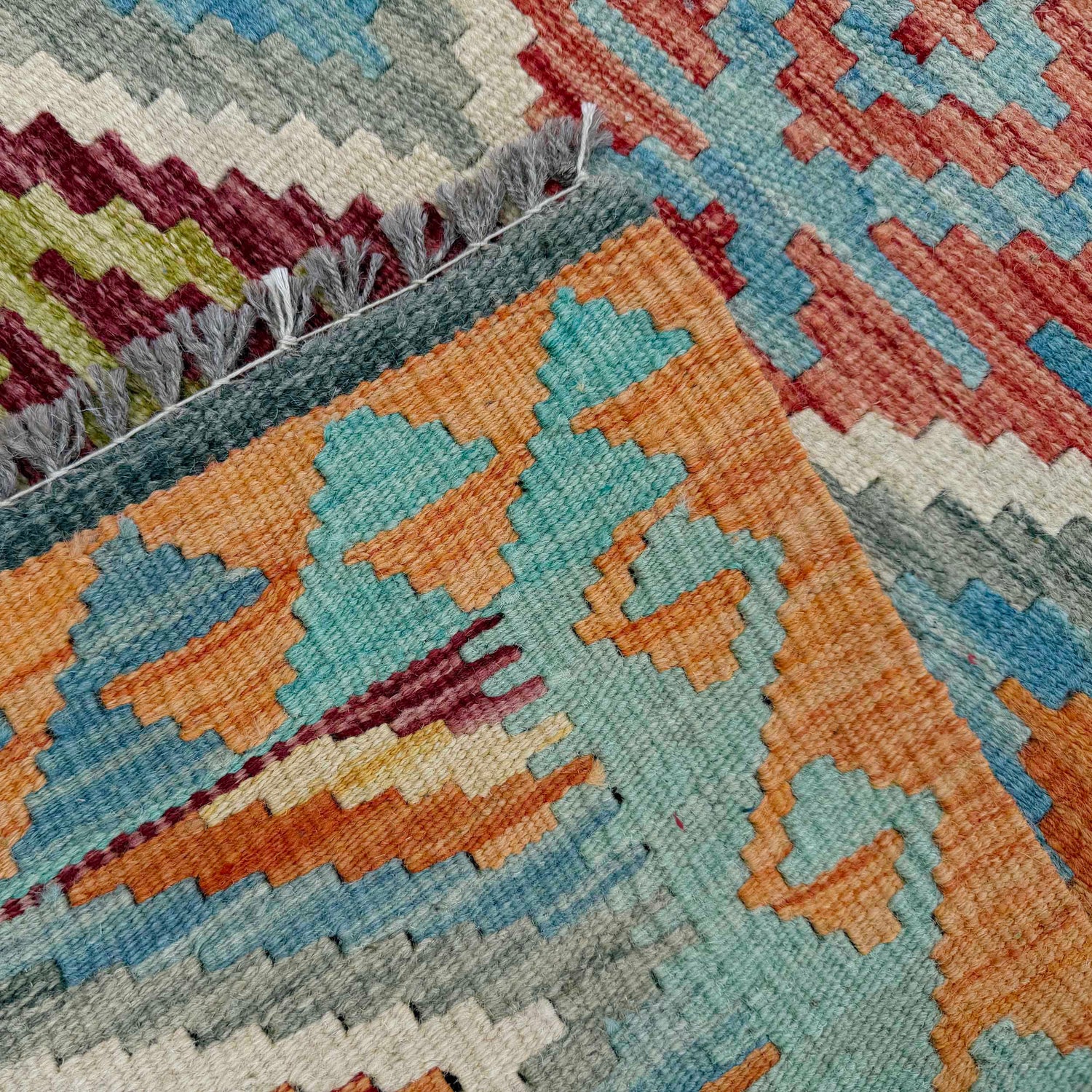 Handmade Vegetable Kelim Runner 2' 4" x 6' 3" ft / 72 x 190 cm - No. P37126
