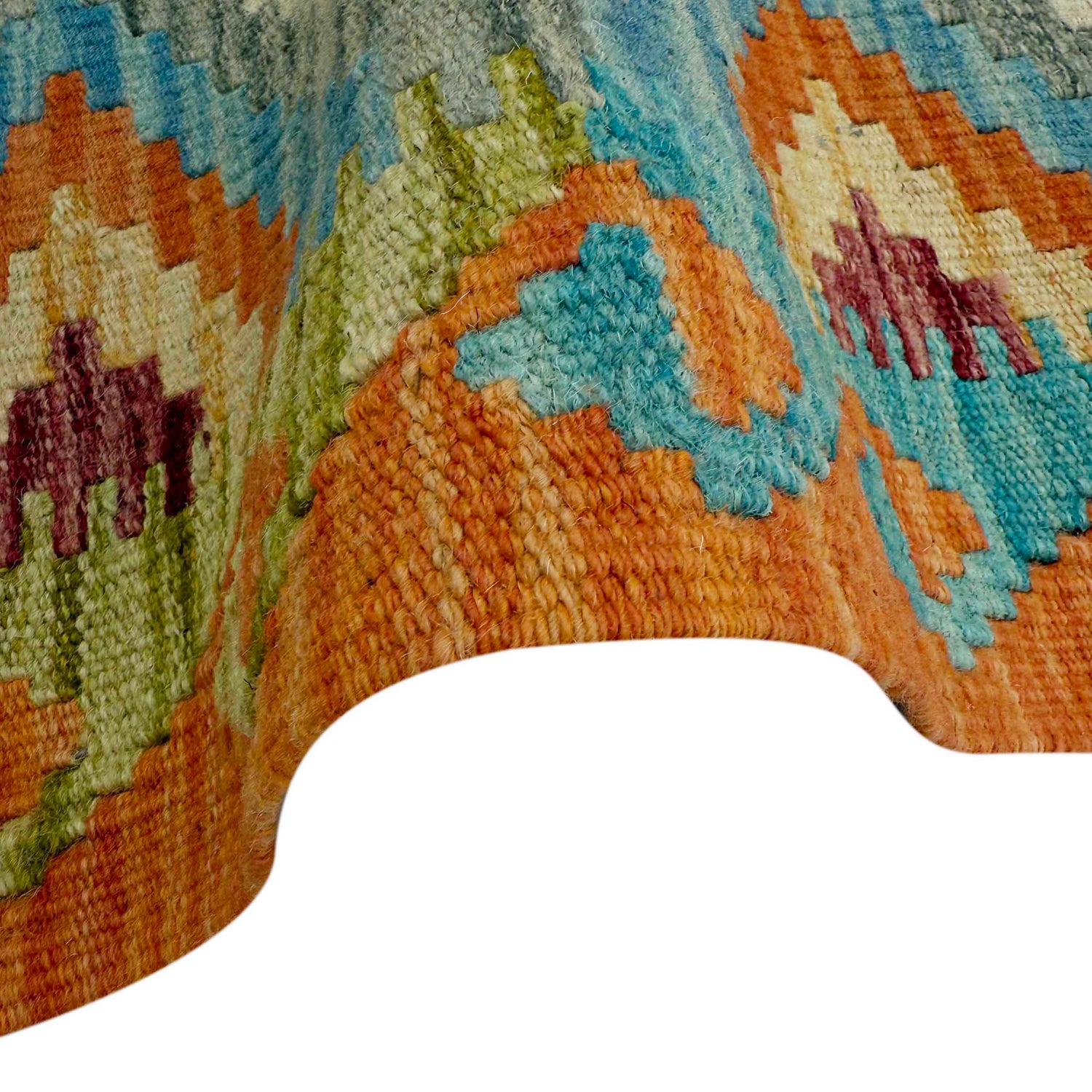 Handmade Vegetable Kelim Runner 2' 4" x 6' 3" ft / 72 x 190 cm - No. P37126