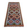 Hand Woven Wool Kelim Runner 2' 6" x 6' 6" ft / 77 x 198 cm - No. P37127