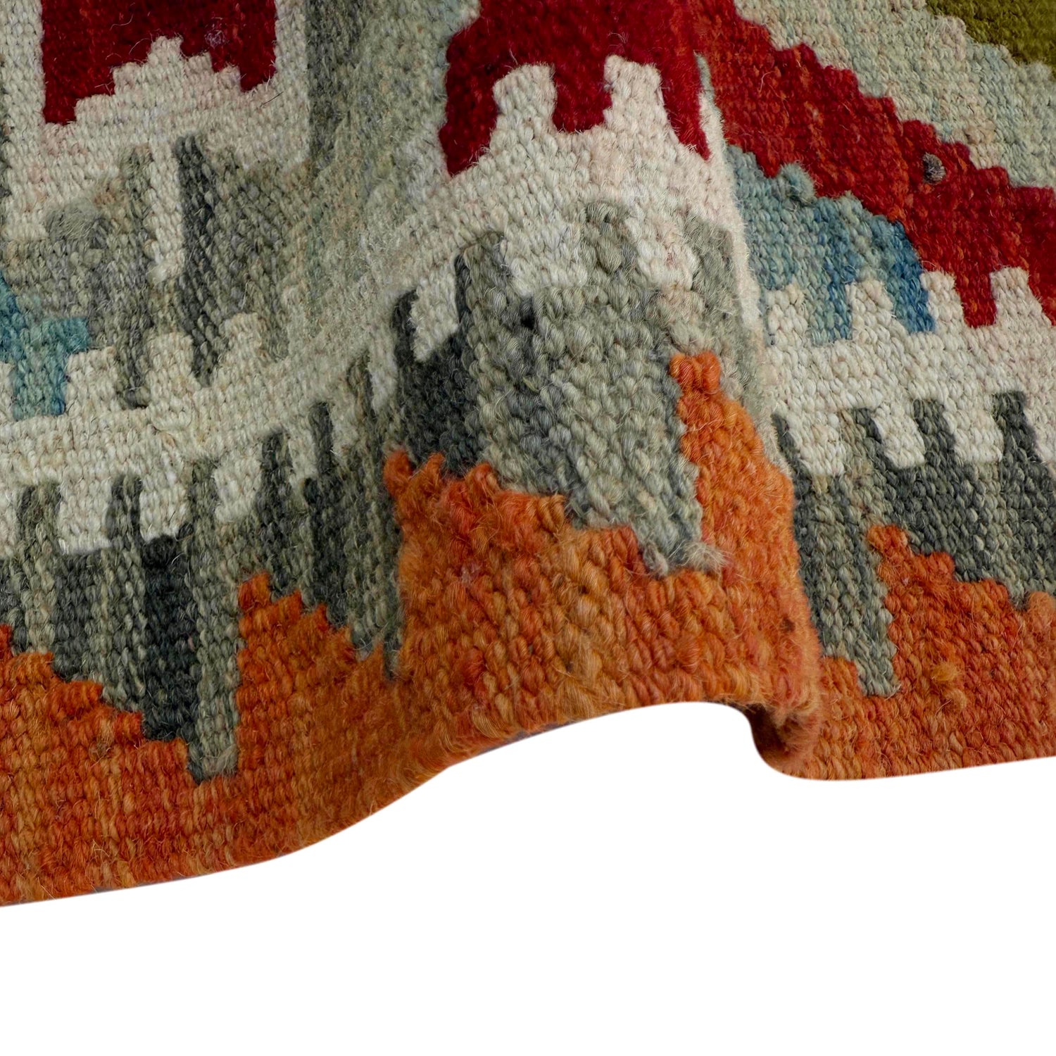 Hand Woven Wool Kelim Runner 2' 6" x 6' 6" ft / 77 x 198 cm - No. P37127