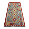 Hand Knotted Afghan Style Kilim Runner 2' 8" x 6' 3" ft / 82 x 190 cm - No. P37128