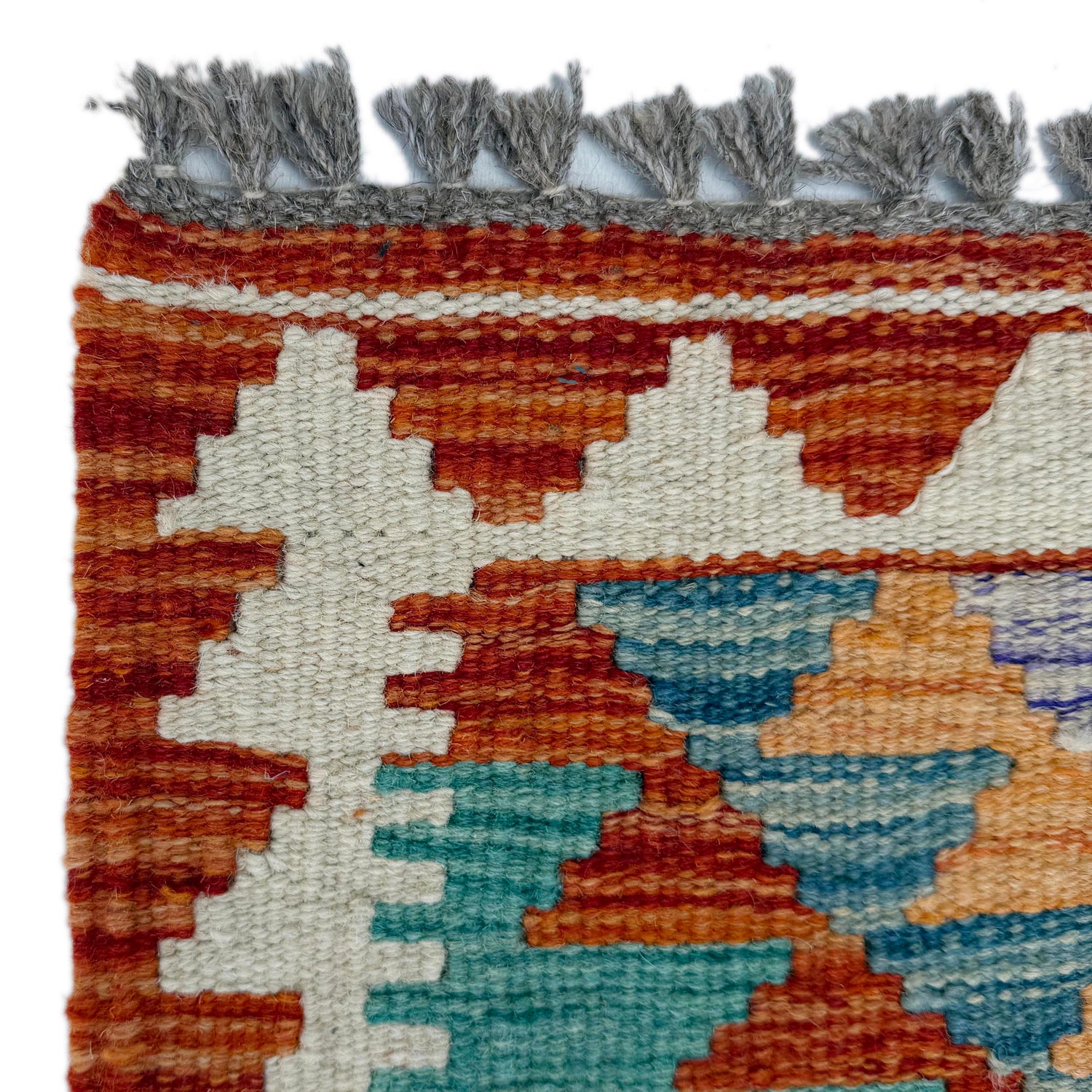Hand Knotted Flatweave Kilim Runner 2' 5" x 6' 5" ft / 73 x 196 cm - No. P37135