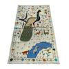 Design Embroidery Kilim 3' 5" x 6' 6" ft / 103 x 198 cm - No. P37138