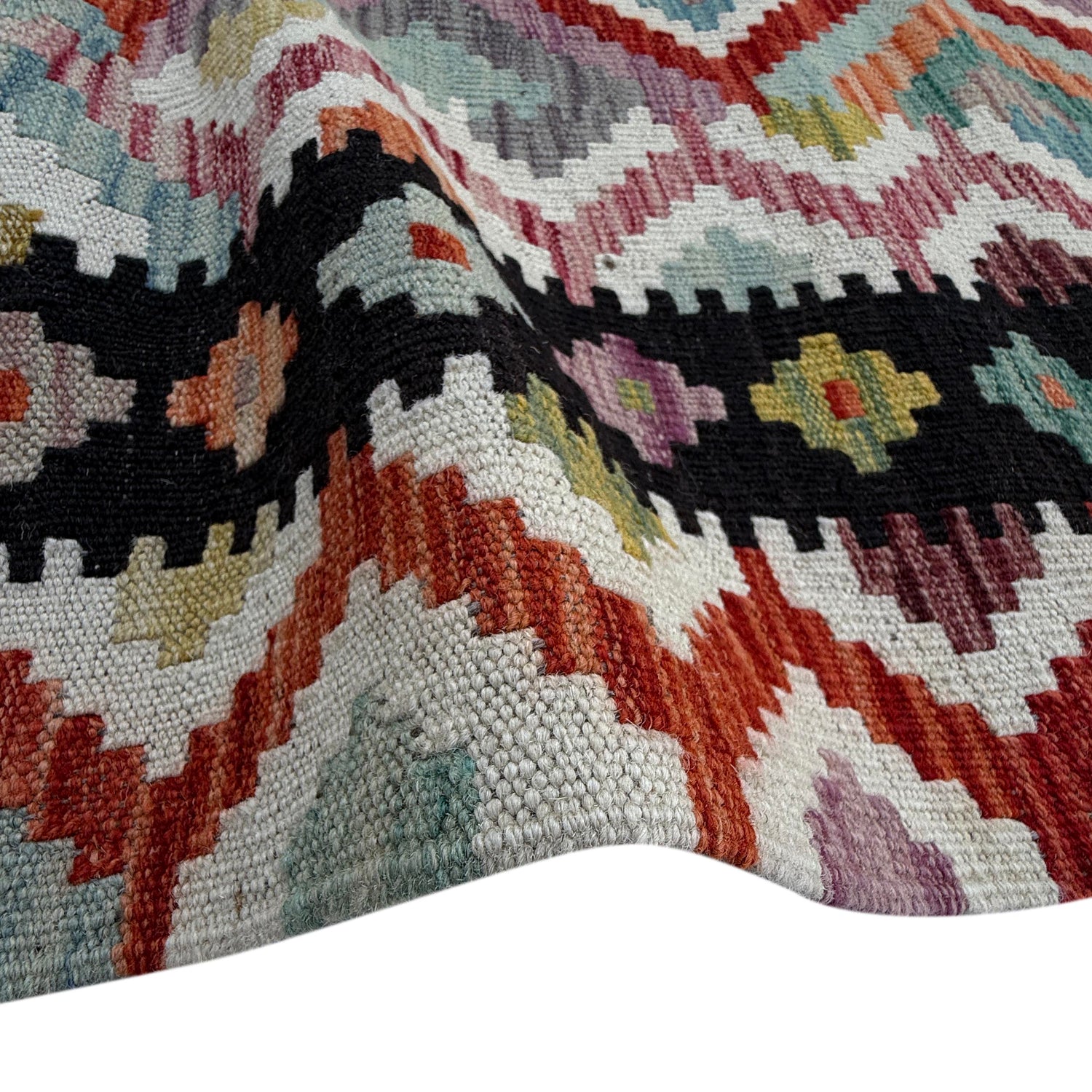 Hand Made Afghan Kilim 8' 5" x 11' 5" ft / 257 x 348 cm - No. P37143