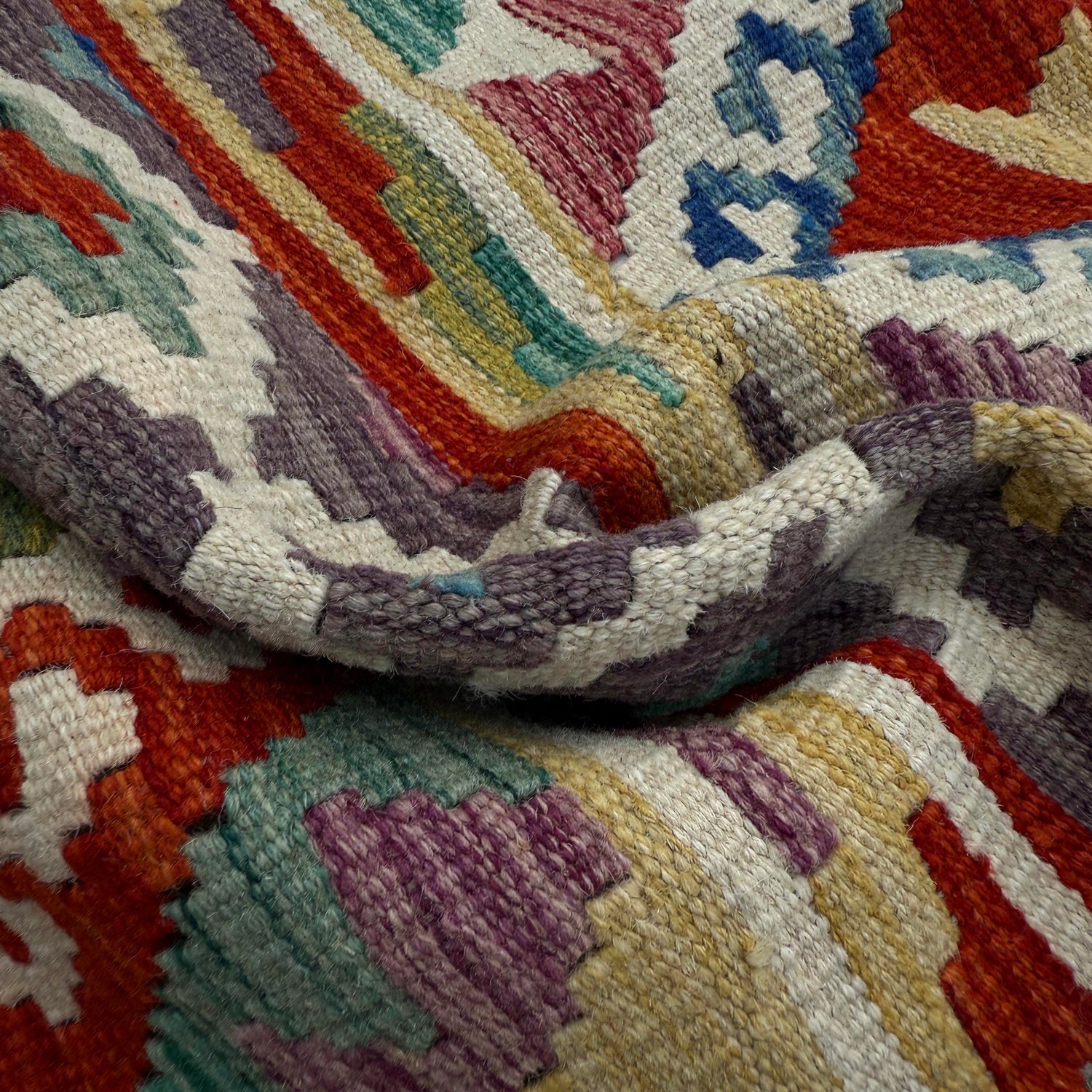 Hand Knotted Flatweave Kilim Runner 2' 9" x 8' 1" ft / 83 x 246 cm - No. P37144