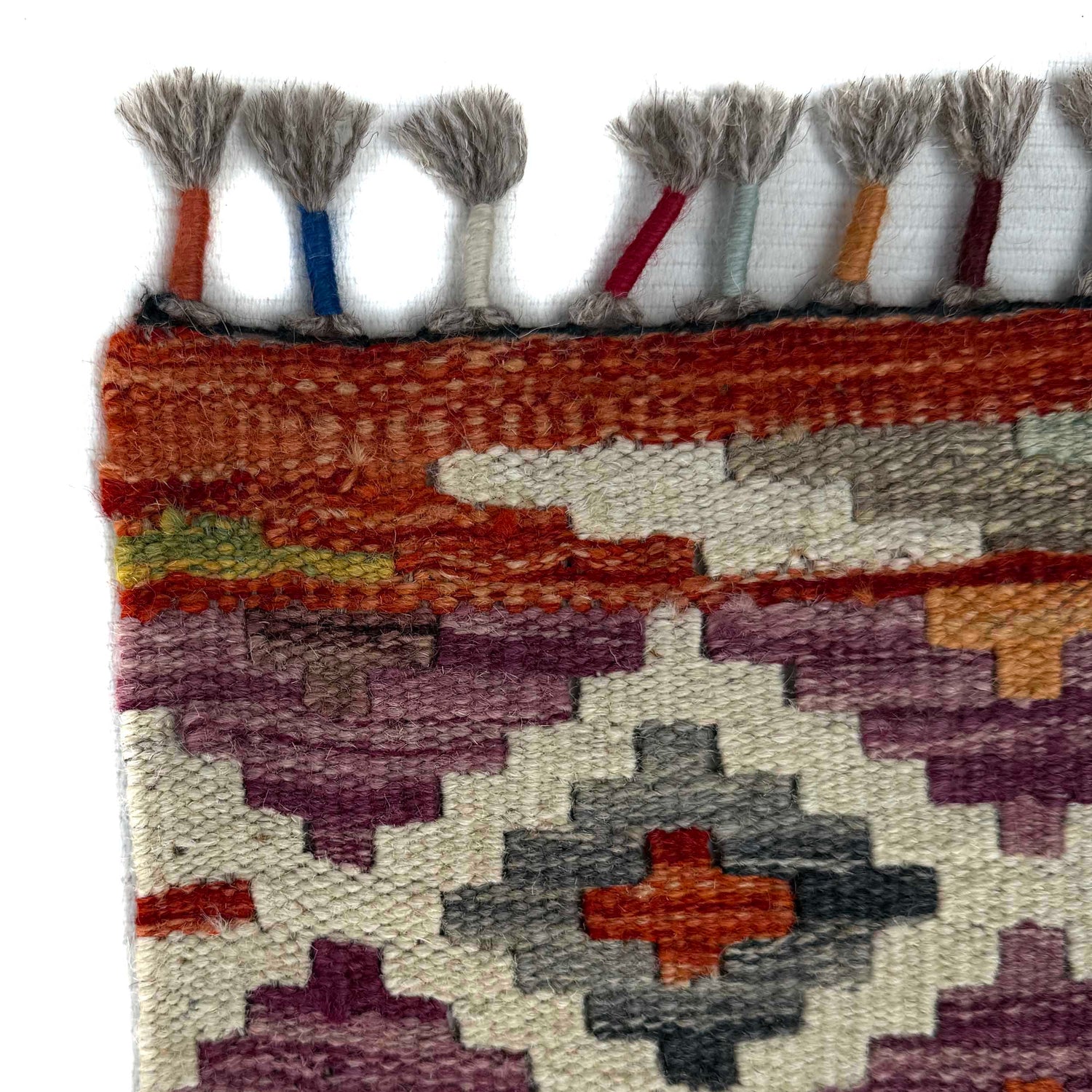 Handmade Afghan Vegetable Kilim Runner 2' 10" x 8' 1" ft / 87 x 246 cm - No. P37176