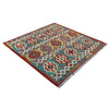 Handmade Afghan Vegetable Kilim 5' 0" x 6' 3" ft / 152 x 190 cm - No. P37179