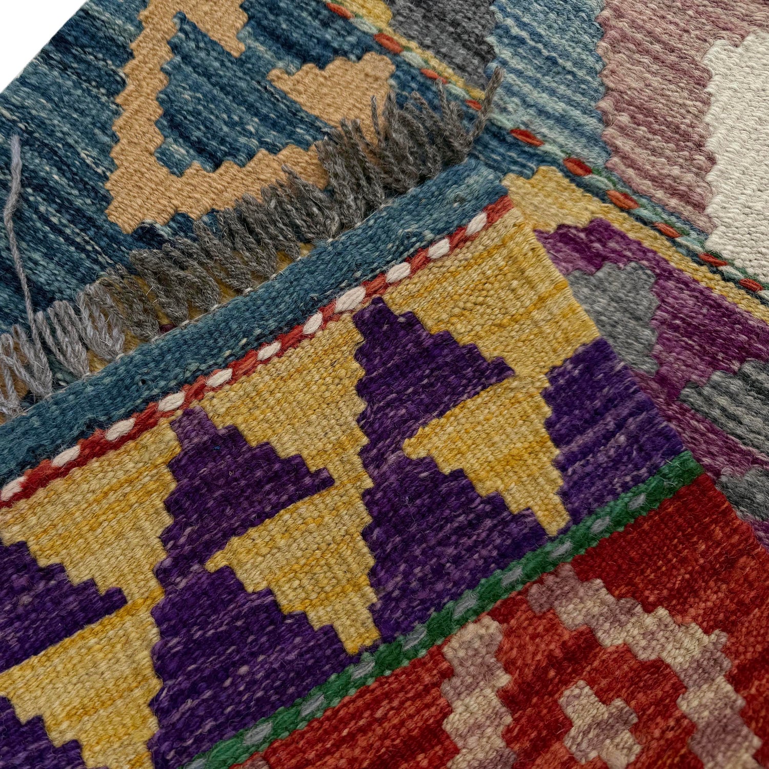 Hand Woven Wool Kelim Runner 1' 9" x 4' 10"  ft / 54 x 147 cm - No. P37211