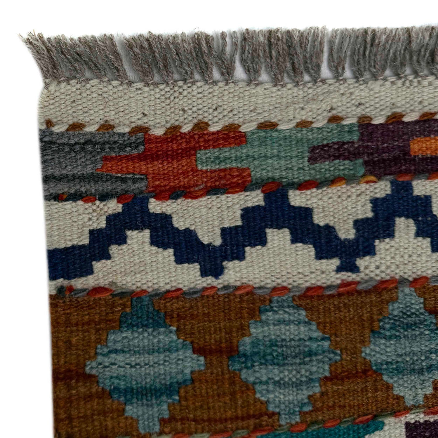Handmade Turkish Design Wool Kilim Runner 1' 9" x 4' 10"  ft / 53 x 147 cm - No. P37212