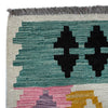 Multi Color ful Flat-Weave Wool Kilim 6' 7" x 9' 9" ft / 200 x 297 cm - No. P37215