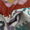 Multi Color ful Flat-Weave Wool Kilim 6' 7" x 9' 9" ft / 200 x 297 cm - No. P37215