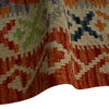 Hand Woven Wool Kelim Runner 3' 0" x 6' 10" ft / 92 x 209 cm - No. P37219