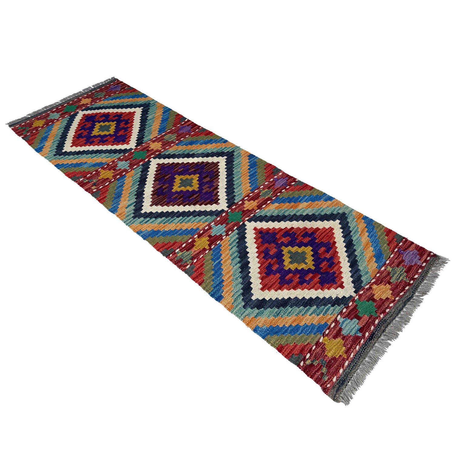 Hand Made Afghan Kilim Runner 1' 8" x 4' 11"  ft / 50 x 151 cm - No. P37232