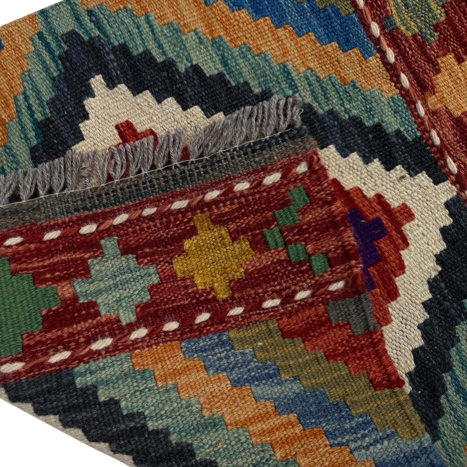 Hand Made Afghan Kilim Runner 1' 8" x 4' 11"  ft / 50 x 151 cm - No. P37232