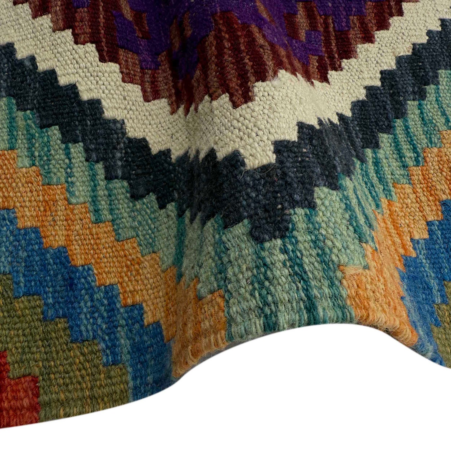Hand Made Afghan Kilim Runner 1' 8" x 4' 11"  ft / 50 x 151 cm - No. P37232