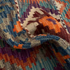 Multi Color ful Flat-Weave Wool Kilim Runner 1' 8" x 5' 4"  ft / 50 x 162 cm - No. P37234