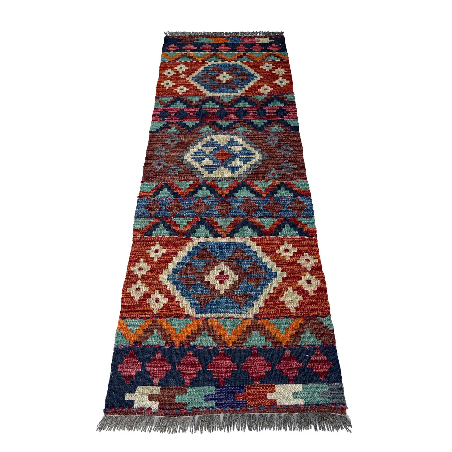 Handmade Vegetable Kelim Runner 1' 8" x 4' 11"  ft / 51 x 150 cm - No. P37237